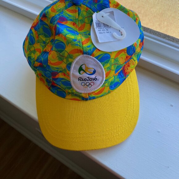 Rio Olympics 2016 Team Embroid'd Multi-Color Cotton Baseball Cap Adjustable NWT - Picture 1 of 10